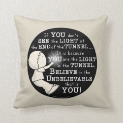 Light in the Tunnel Throw Pillow