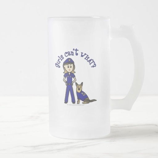 Light K-9 Police Officer Coffee Mug