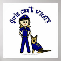 Light K-9 Police Officer posters