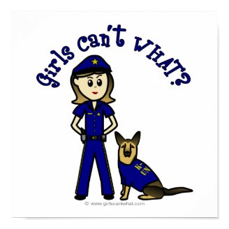 Light K-9 Police Officer Poster