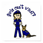 Light K-9 Police Officer Poster