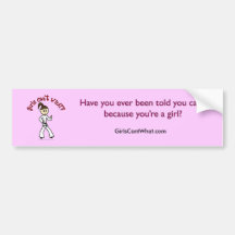 Light Karate Girl Bumper Stickers