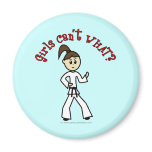 Light Karate Girl Fridge Magnet