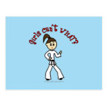 Light Karate Girl Post Card