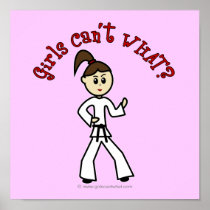 Light Karate Girl Posters