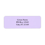 Light Lavender Return Address Labels