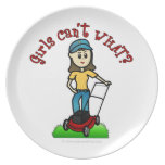 Light Lawn Care Girl Party Plates