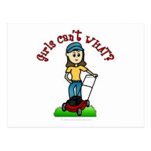 Light Lawn Care Girl Post Cards