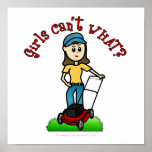 Light Lawn Care Girl Posters