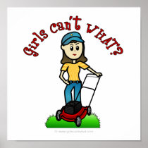 Light Lawn Care Girl posters