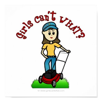 Light Lawn Care Girl Posters