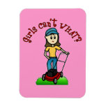 Light Lawn Care Girl Rectangle Magnet