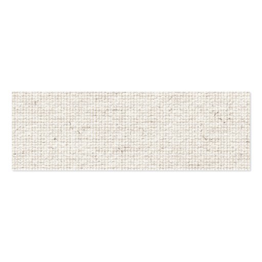 Light Linen Background Skinny Business Cards (back side)