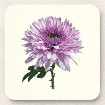Light Magenta Chrysanthemum cork coasters