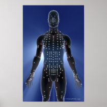 Light map of acupuncture points