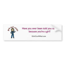 Light Mechanic Girl bumper stickers