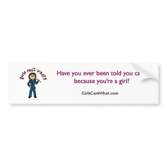 Light Mechanic Girl Bumper Sticker