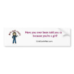 Light Mechanic Girl Bumper Sticker