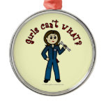 Light Mechanic Girl Christmas Ornament