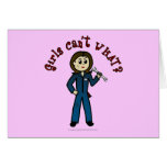 Light Mechanic Girl Greeting Card