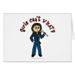 Light Mechanic Girl Greeting Card