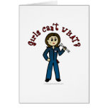 Light Mechanic Girl Greeting Cards