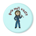 Light Mechanic Girl Magnets