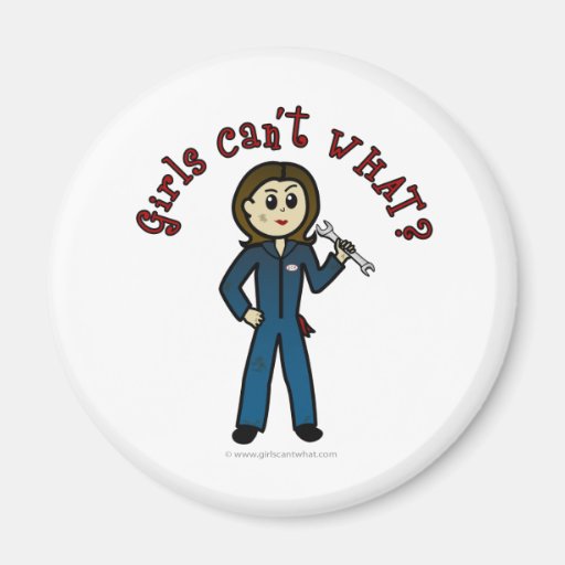Light Mechanic Girl Refrigerator Magnets