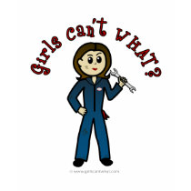 Light Mechanic Girl t-shirts