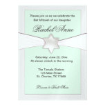 Light mint green Bat Mitzvah Invitations