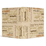 Light Mocha Coffee Drinks binders