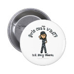 Light Navy Veteran in Blue Camo Button