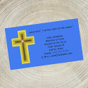 Light of the World Cross Christian Business Card business cards
