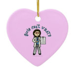 Light Optometrist Girl Christmas Ornament