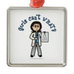 Light Optometrist Girl Christmas Ornaments
