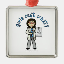 Light Optometrist Girl Christmas Ornaments