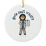 Light Optometrist Girl Christmas Ornaments