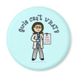 Light Optometrist Girl Fridge Magnet
