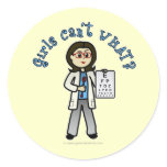 Light Optometrist Girl Sticker