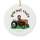 Light Orange Farmer Christmas Tree Ornament
