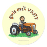 Light Orange Farmer Stickers
