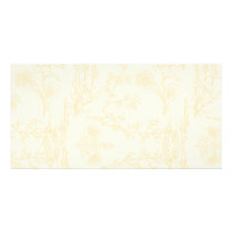 Light Orange floral texture Custom Photo Card