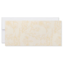 Light Orange floral texture Customized Rack Card
