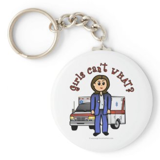 Light Paramedic Girl Keychains