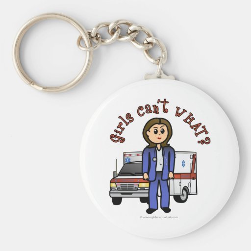 Light Paramedic Girl Keychains