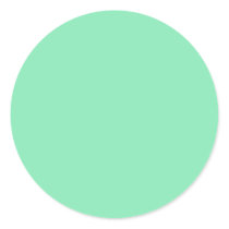 Light Pastel Mint Green Round Sticker