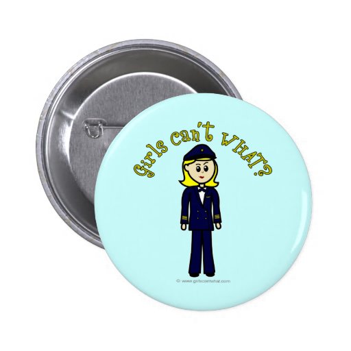 Light Pilot Girl Buttons