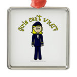 Light Pilot Girl Christmas Ornament