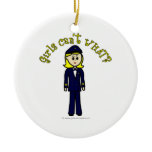 Light Pilot Girl Christmas Tree Ornament