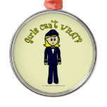 Light Pilot Girl Christmas Tree Ornaments